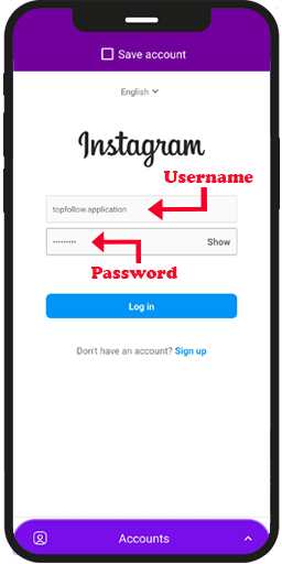 screenshot_login_page_top_follow_apk